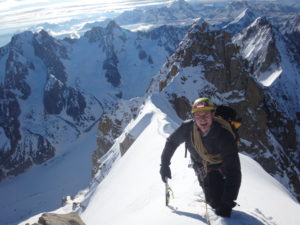 Derniers mètres avant le sommet de l'aiguille Verte