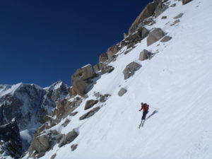 premiers virages versant Brenva