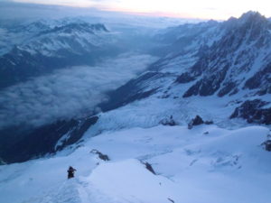 L'arête nord du Dôme du Goûter - mont blanc à ski