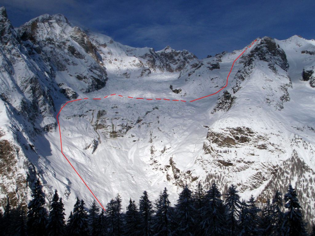 traversée tour ronde brenva itinéraire topo