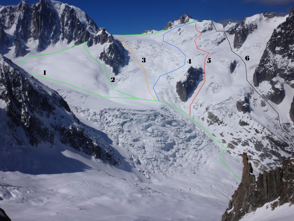 vallée blanche itinéraires topos